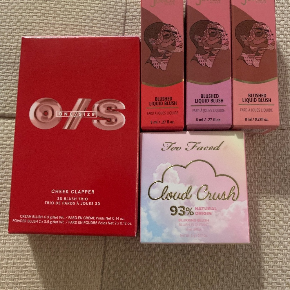 Hot pink blush bundle feat. One Size, Too Faced, and Juvias Place!